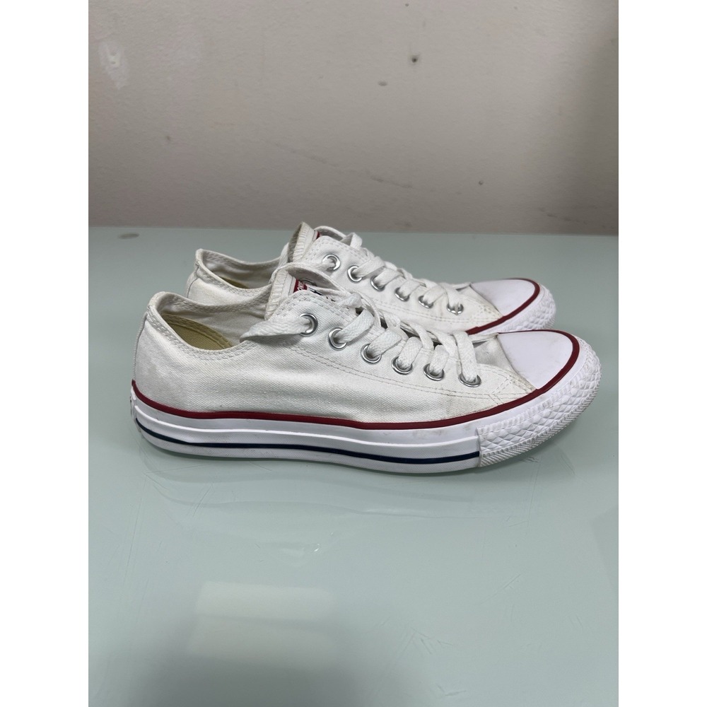Converse All Star Low Top‎ White Canvas Sneakers Women's Sz: 7